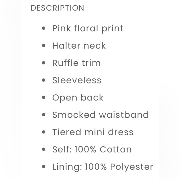 Sky to Moon Floral Halter Top Mini Dress - Picture 16 of 16